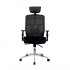 High Back Executive Mesh Office Chair with Arms, Lumbar Support and Chrome Base, Black