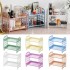 Desktop Double-layer Folding Storage Rack Foldable Dormitory Storage Countertop Organizer 2 Tier Shelf Makeup Cosmetics Stand