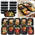 12pcs Disposable Lunch Box 1000/1500ml Plastic Fruit Salad Container with Lid Microwavable Meal Prep Gym Office Preparation