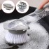 Kitchen Cleaning Brush With Dishwashing Sponge 2 In 1 Long Handle Dish Washing Brush Household Cleaning Tools