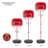 Basketball Hoop Stands 90-150cm for Kids Adjustable Iron Stable Base Outdoor Indoor Sports with 2 Balls 1 inflator Children Toy