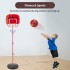 Basketball Hoop Stands 90-150cm for Kids Adjustable Iron Stable Base Outdoor Indoor Sports with 2 Balls 1 inflator Children Toy