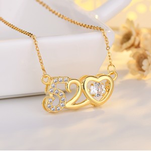 New 925 Sterling Silver Pendant Necklace Chain For Women Wedding Charm Fashion Jewelry