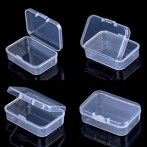 Mini Plastic Box Rectangular Box Translucent Box Packing Box Storage Box Dustproof Durable Strong Jewelry Storage Case Container