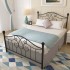 Metal Platform Bed Frame with Headboard and Footboard Flower Design Mattress Foundation Queen/Full/Twin Size