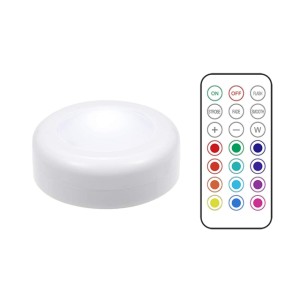 LED Puck Light Remote Control Dimmable Wireless Touch Sensor Battery Operated Portable Kitchen Hallway Closet Cabinet Night Lamp