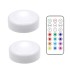 LED Puck Light Remote Control Dimmable Wireless Touch Sensor Battery Operated Portable Kitchen Hallway Closet Cabinet Night Lamp