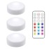 LED Puck Light Remote Control Dimmable Wireless Touch Sensor Battery Operated Portable Kitchen Hallway Closet Cabinet Night Lamp