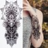 Black Forest Tattoo Sticker For Men Women Children Tiger Wolf Death Skull Temporary Tattoo Fake Henna Skeleton King Animal Tatoo