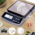 15KG/1g Electronic Scale fit in USB Charge/plug-in/battery Waterproof Kitchen Scale Household Coffee Scale Digital Baking Scale