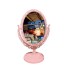 Heart Shaped Makeup Mirror Vintage European Style Acrylic Single Side Makeup Mirror 360 Degree Swivel Desktop Makeup Tools