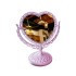 Heart Shaped Makeup Mirror Vintage European Style Acrylic Single Side Makeup Mirror 360 Degree Swivel Desktop Makeup Tools