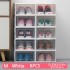 6pcs Transparent Shoe Box Shoes Organizers Plastic Thickened Foldable Dustproof Storage Box Stackable Combined Shoe Cabinet Sale