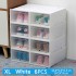 6pcs Transparent Shoe Box Shoes Organizers Plastic Thickened Foldable Dustproof Storage Box Stackable Combined Shoe Cabinet Sale