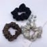 100% Pure Silk Hair Scrunchie Width 3.5cm Hair Ties Band Girls Ponytail Holder Luxurious Colors Sold by one pack of 3pcs