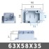 IP67 Plastic Transparent Box Waterproof Enclosure Electronic Project Outdoor Instrument Electrical Project Box Junction Housing