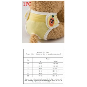 Dog Diaper Dog Pants Cartoon Diapers for Female Dogs Physiological Pants Washable Bitch Dogs Shorts Design Pet Adjustable