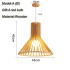 Modern E27 Wood Birdcage Pendant Light Hand-made Retro Wooden Chandelier Hanging Lamp Dining Lighting Fixtures