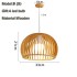 Modern E27 Wood Birdcage Pendant Light Hand-made Retro Wooden Chandelier Hanging Lamp Dining Lighting Fixtures