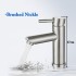 Basin Sink Bathroom Faucet Deck Mounted Hot Cold Water Basin Mixer Taps Matte Black Lavatory Sink Tap Crane