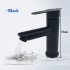 Basin Sink Bathroom Faucet Deck Mounted Hot Cold Water Basin Mixer Taps Matte Black Lavatory Sink Tap Crane