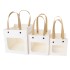 Simple solid color window open kraft paper bag holiday gift wrap window smiley bake bag Cake square bottom handbag