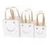 Simple solid color window open kraft paper bag holiday gift wrap window smiley bake bag Cake square bottom handbag