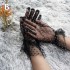 Autumn Summer Women Gloves Stretchy Sexy Lace Short Tulle Full Finger Mittens Lotus Leaf Sheers Elegant Lady Driving Gloves