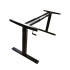 Manual Stand up Desk Frame Manual Hand Crank with Rack Height Length Adjustable for Office Computer Study Table Black