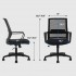 Office Swivel Chair Ergonomic Mid Back Mesh Computer Desk Adjustable Height Swivel with Armrest Lumbar Support for Adults Work